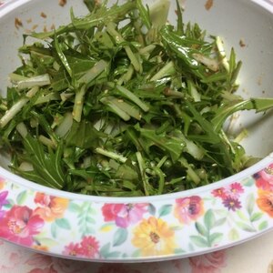 【低糖質】水菜と鰹節のサラダ